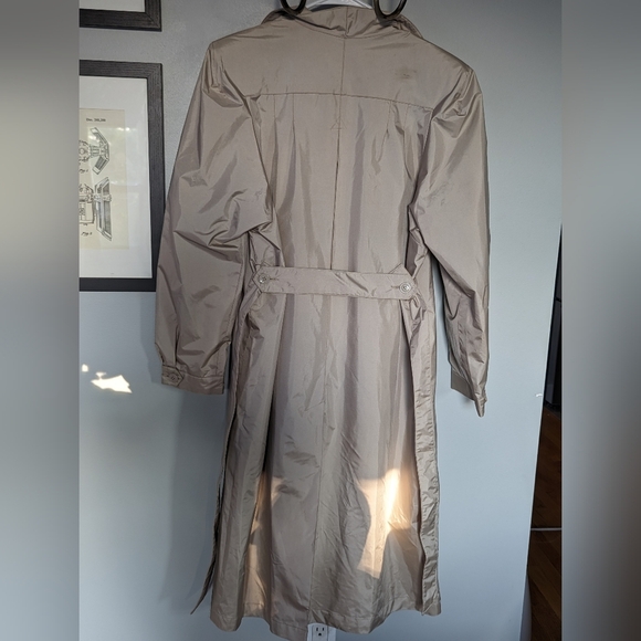 J.Gallery Long Tan Trench Coat with Belt - Picture 8 of 16